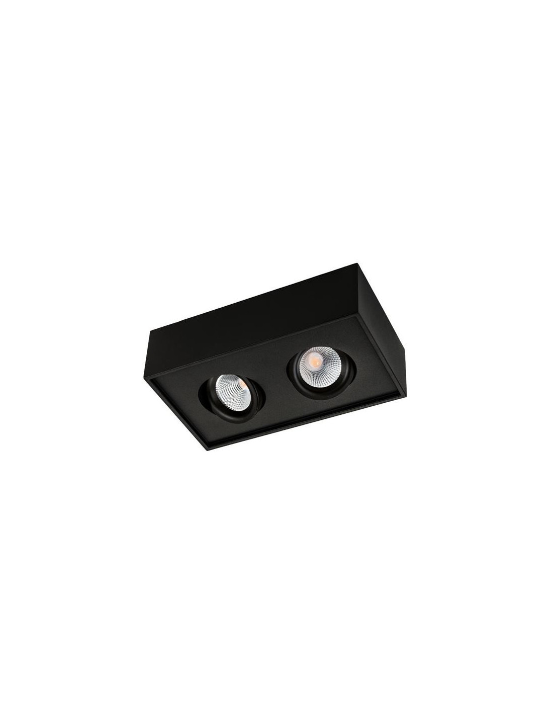 Cube Lux 2X8W Led Noir 3000K