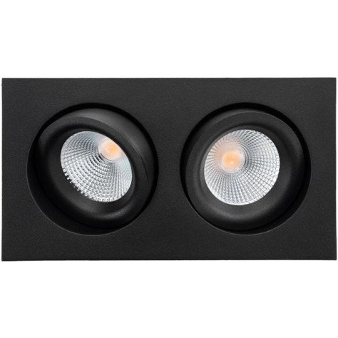 Junistar Lux Square Noir 2X8W Led 2700K