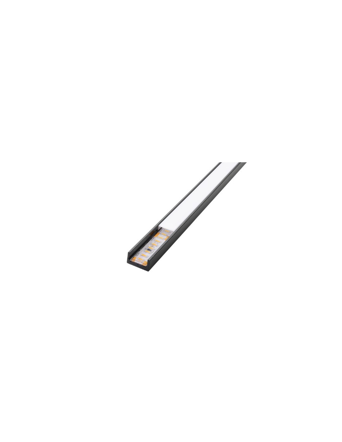 Stripline 1,8m profile surface slim noir in/out