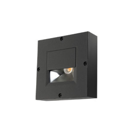 Callisto Wall Square noir LED 4000K 230V Coupure de phase
