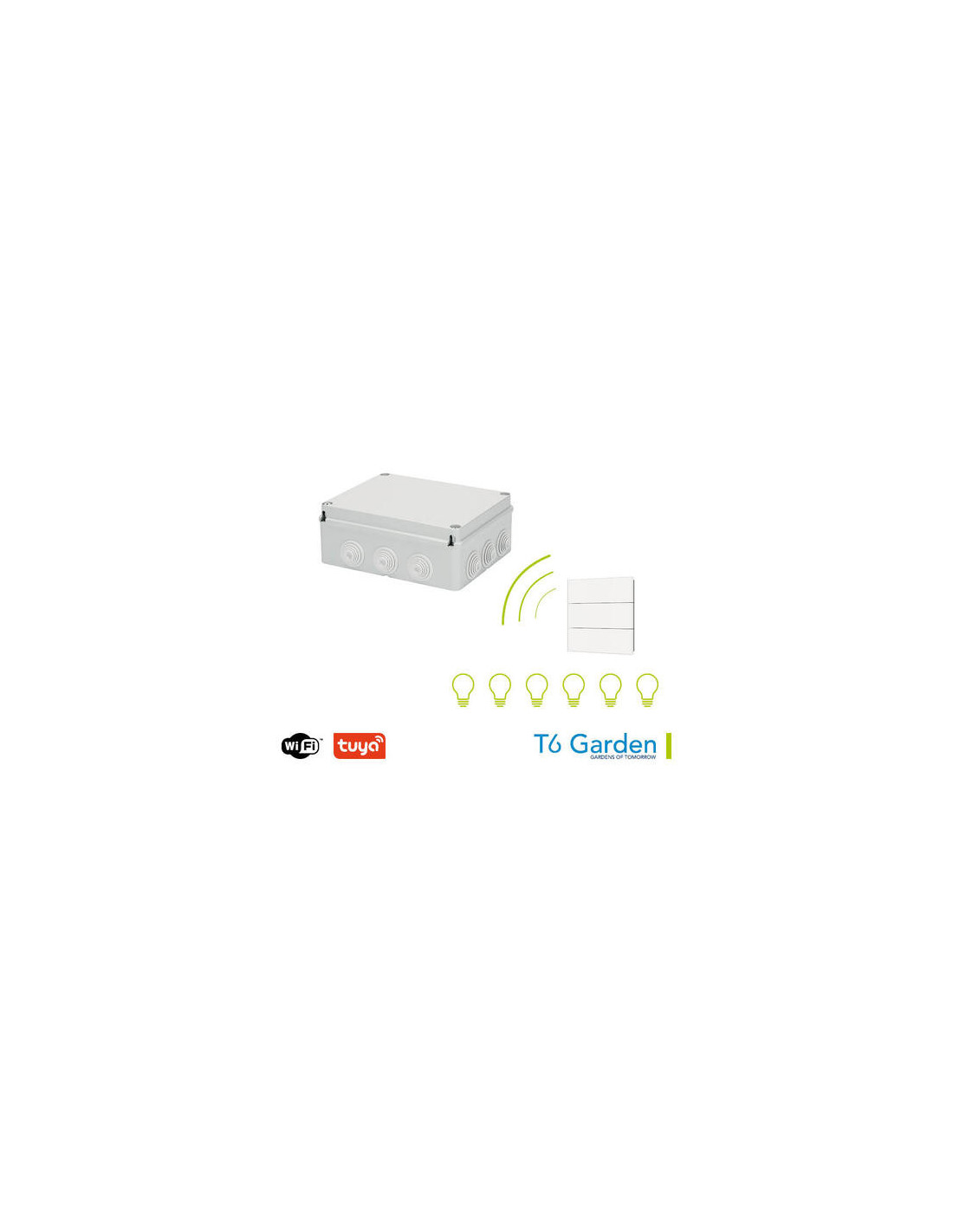T6 Garden - Actionneur wifi et RF avec télécommande, 6 canaux