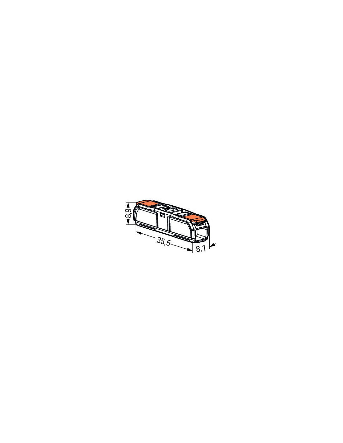 Connecteur de passage avec levier - 0,2-4mm² pour tous types de conducteurs