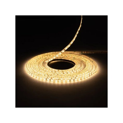 Strip LED souple, 5m, 24V, 10W/m, IP20, 120 Led/m, 1100 lumen/m, CRI 85, 3000K, SMD2835