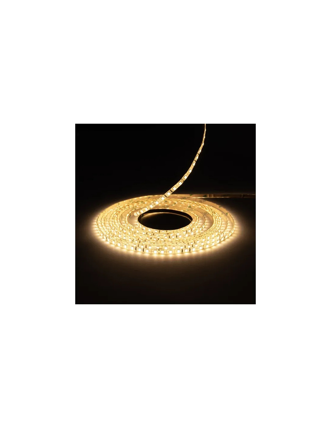 Strip LED souple, 5m, 24V, 10W/m, IP20, 120 Led/m, 1100 lumen/m, CRI 85, 3000K, SMD2835
