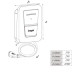 Borne de recharge witty one avec câble 6,5 m, T2, 11 kW