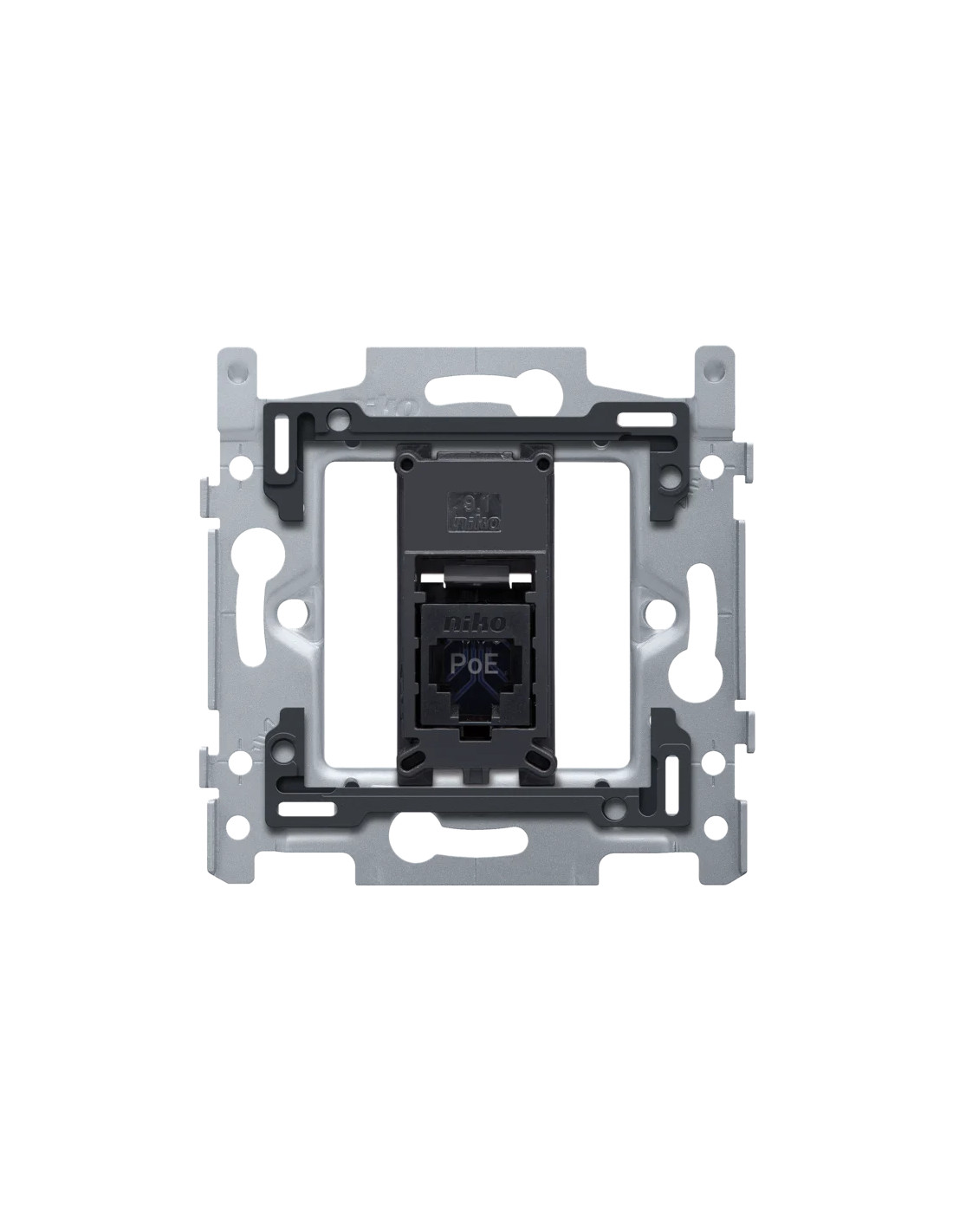 1 connexion RJ45 UTP Cat. 6, PoE++, modèle plat, fixation par vis